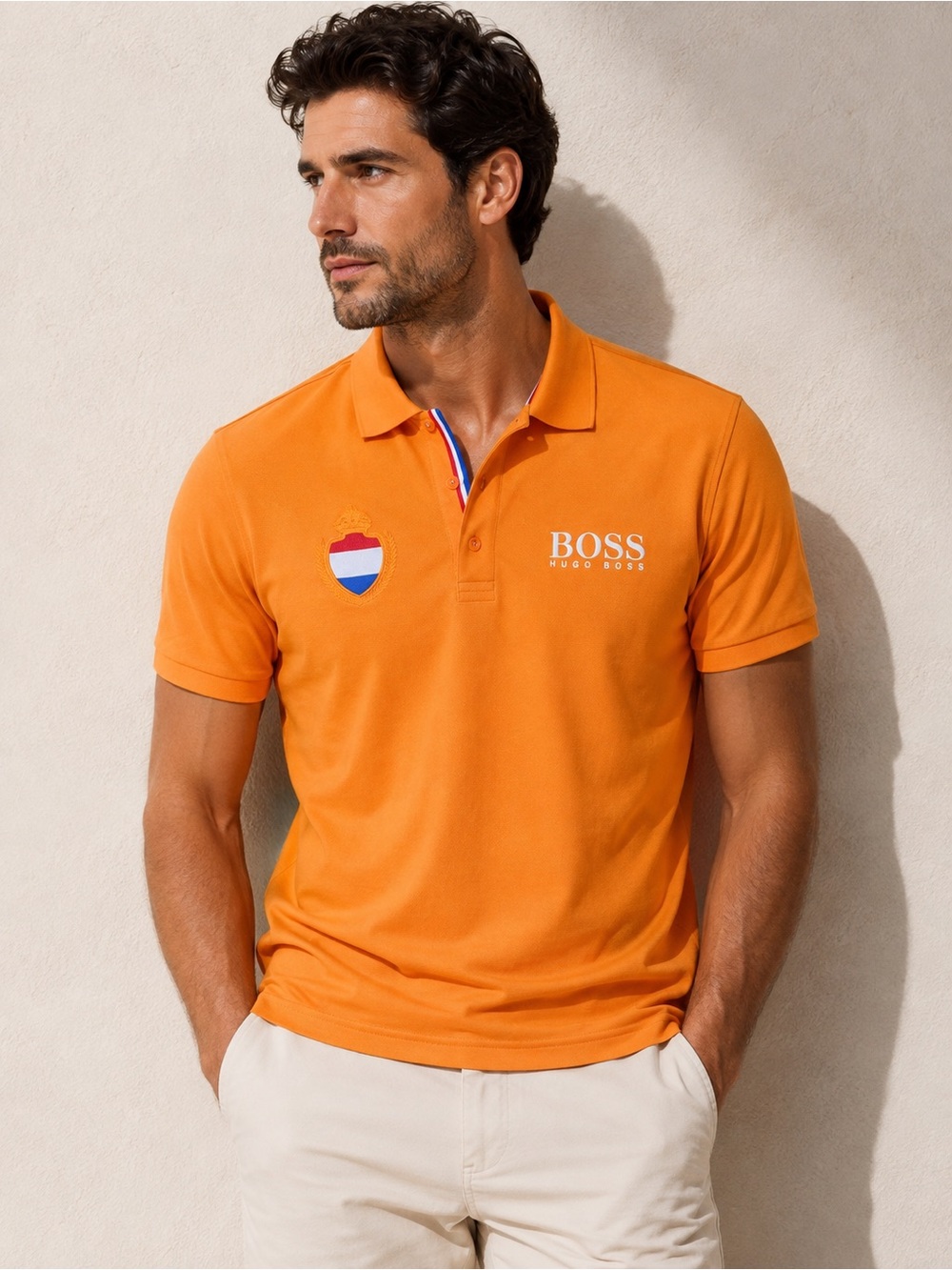 MAKE OFFER! Hugo Boss Orange Netherlands Polo Shirt Men's Med.